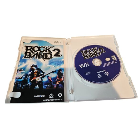 Rock Band 2 Nintendo Wii Video Game Complete CIB Harmonix Music EA MTV Rated T - Picture 4 of 7